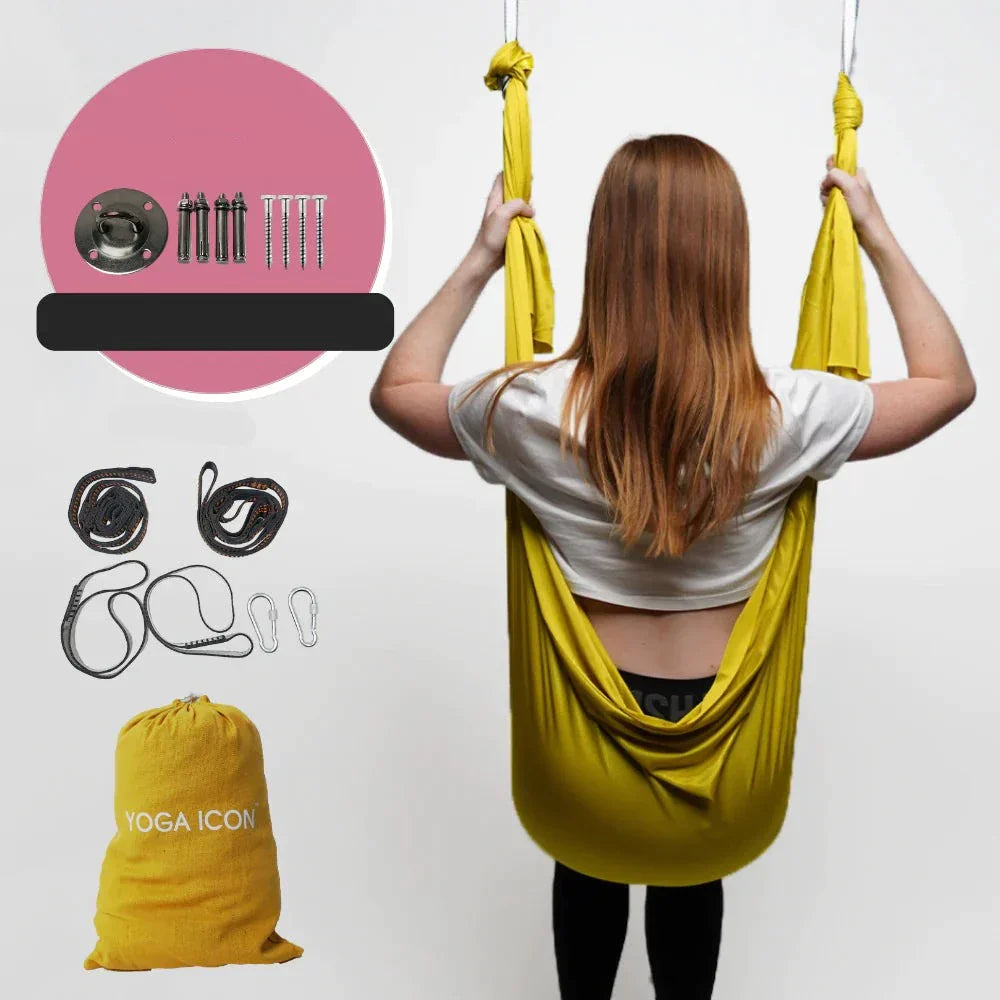 Variant image for Aerial Yoga Hængematte Blå Justerbar Polyester-5