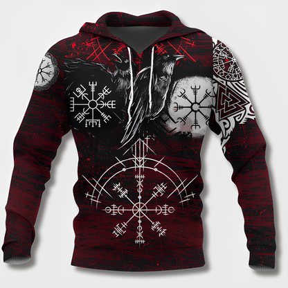 Variant image for Hoodies Mænd Viking Stil Hættetrøje 100% Bomuld-17