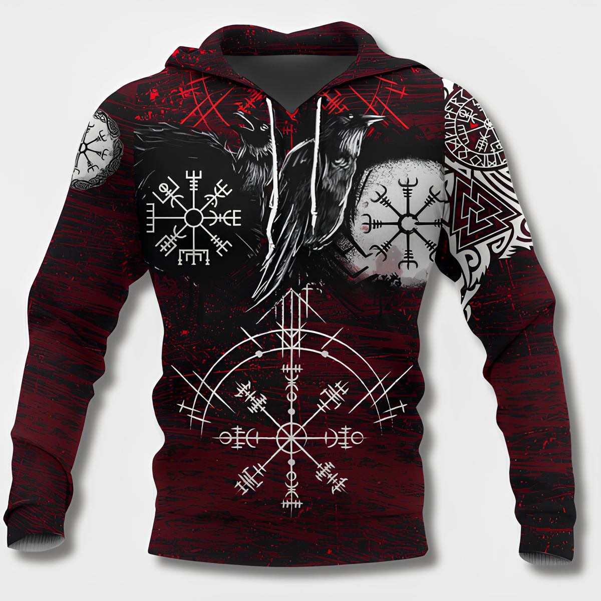 Variant image for Hoodies Mænd Viking Stil Hættetrøje 100% Bomuld-17