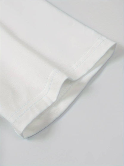 Herre T Shirt Høj Krave 100% Bomuld Elegant Design-5