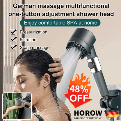Duschhoved Metal Øget Vandtryk 200% 9 Filtreringslag Effektiv Spa Oplevelse-2