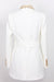 Kvinders Blazer Hvid Dobbeltradet Polyester med Guldperledekorationer-1