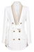 Variant image for Kvinders Blazer Hvid Dobbeltradet Polyester med Guldperledekorationer-1