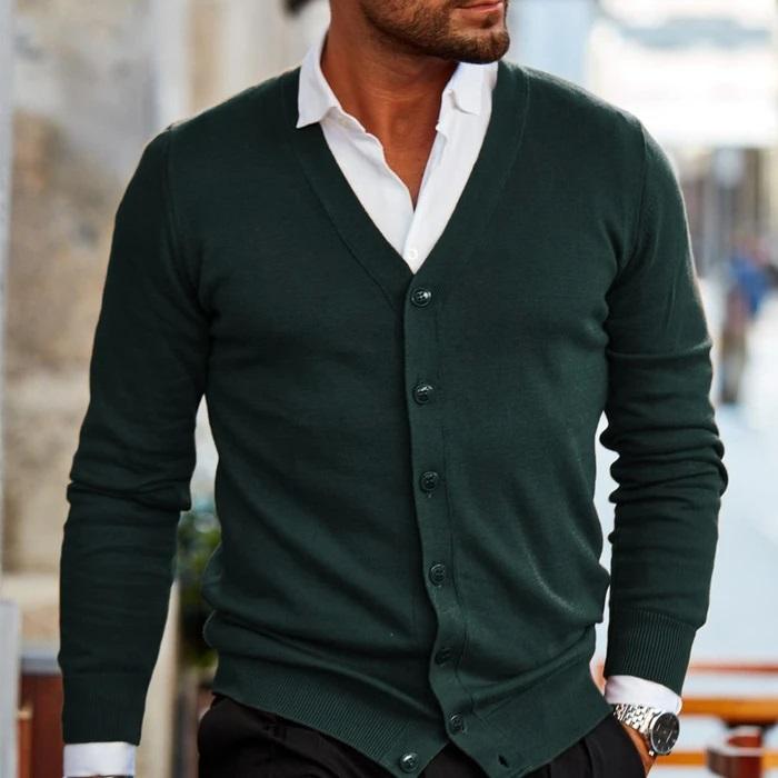 Cardigan Til Herre Moderne Design Blød Materiale