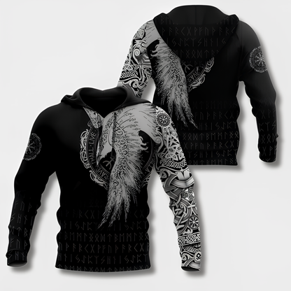 Variant image for Hoodies Mænd Viking Stil Hættetrøje 100% Bomuld-25