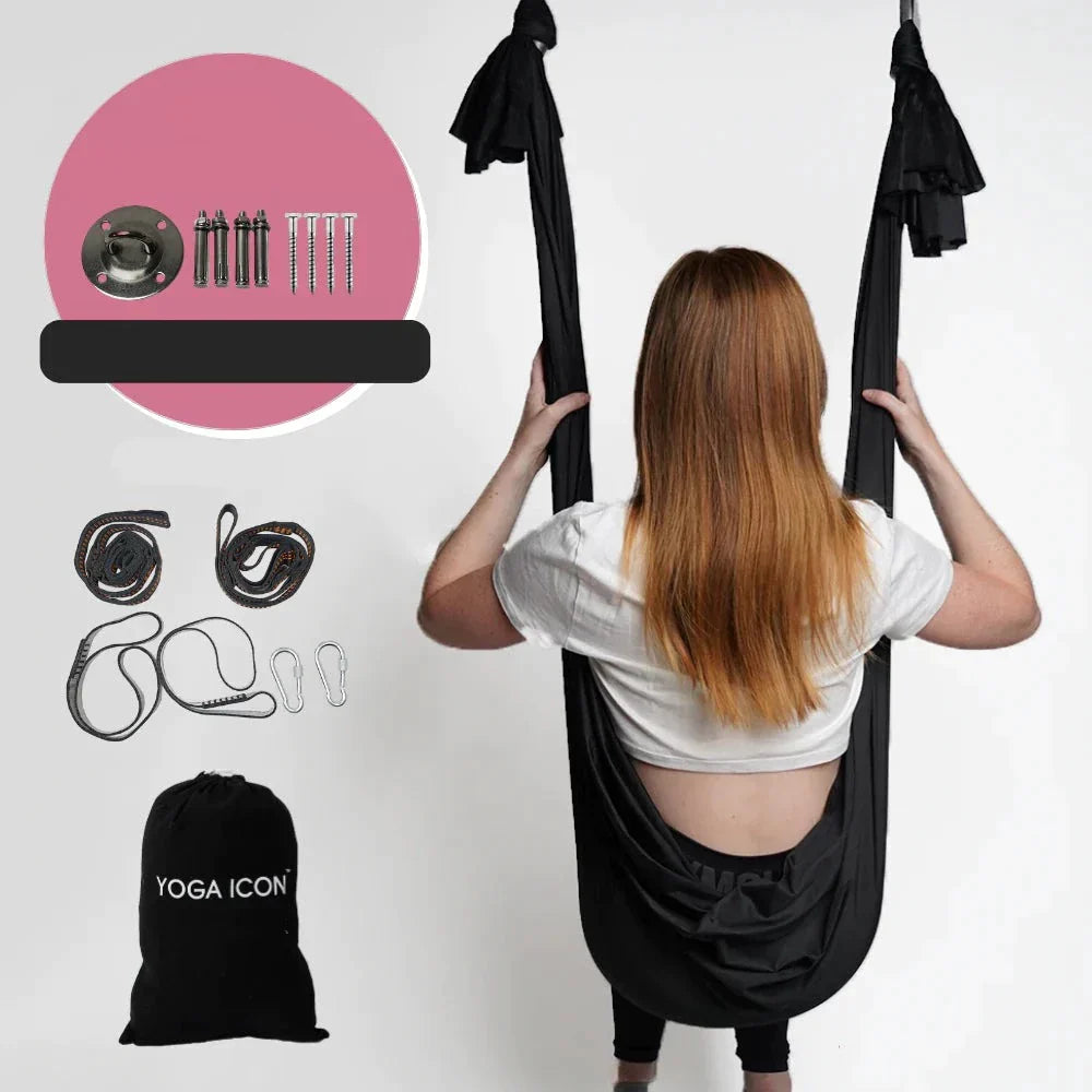 Variant image for Aerial Yoga Hængematte Blå Justerbar Polyester-4