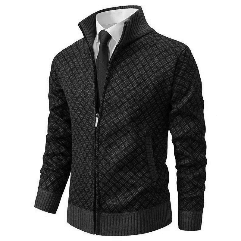 Variant image for Herre Cardigan Jacquard Blød Stof til Mænd-25