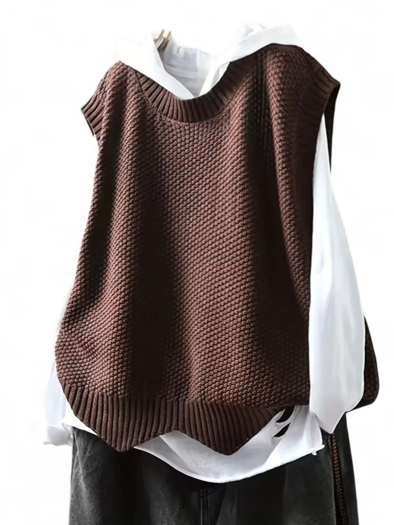 Variant image for Dame Trøje Rund Hals Mouwløs Blød Akryl-1