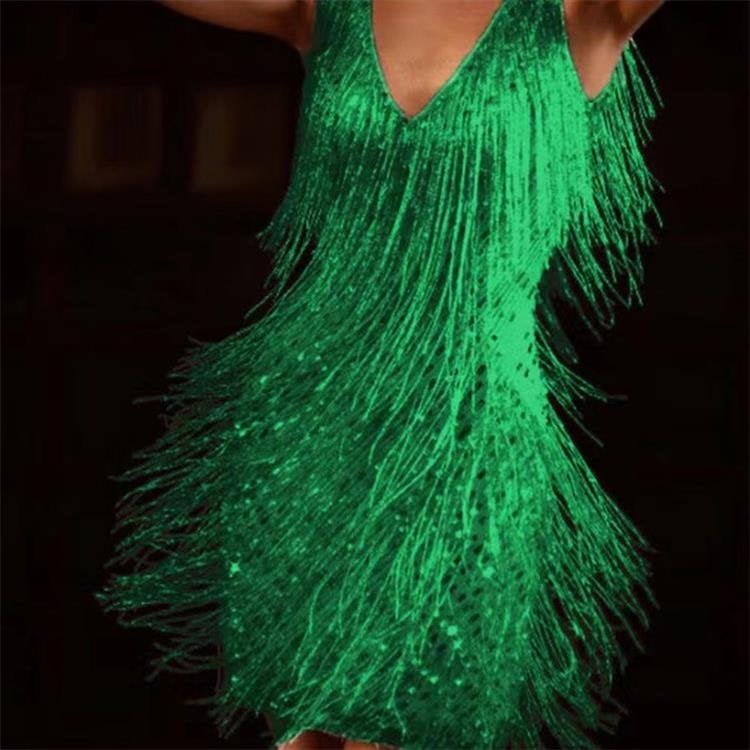 Variant image for Kvinders Slip-Kjole Sort V-Ausschnitt Letvægts Økologisk Stof-17