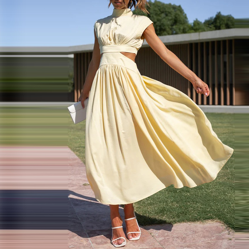 Variant image for Kvinders Sommerkjole Hvid Elegant Bomuld Luftig Design-13