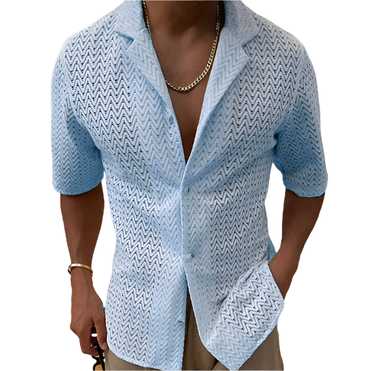 Herre Korte Ærmer Skjorte Minimalistisk