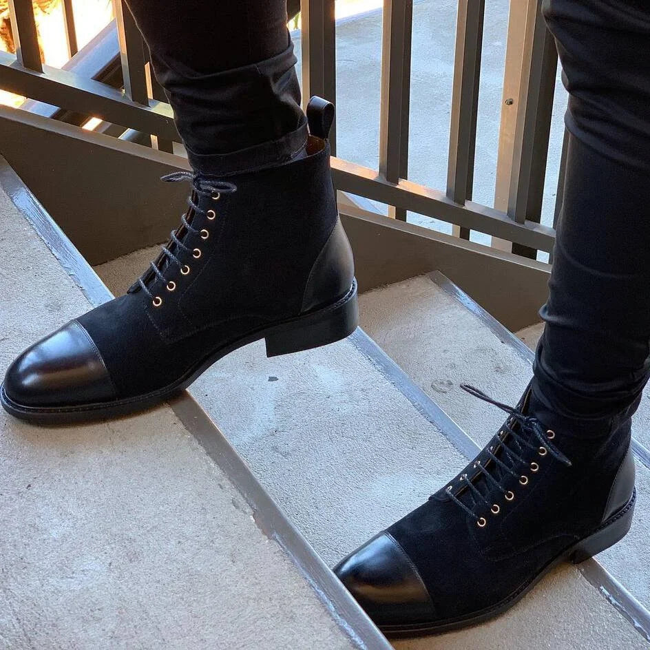 Mænds Læder Støvler Elegant Design Robust Komfortabel Stil-2