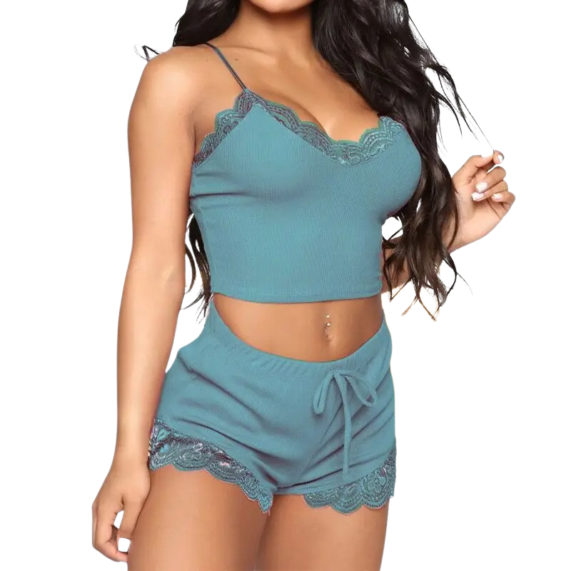 Todelt ærmeløst nattøj