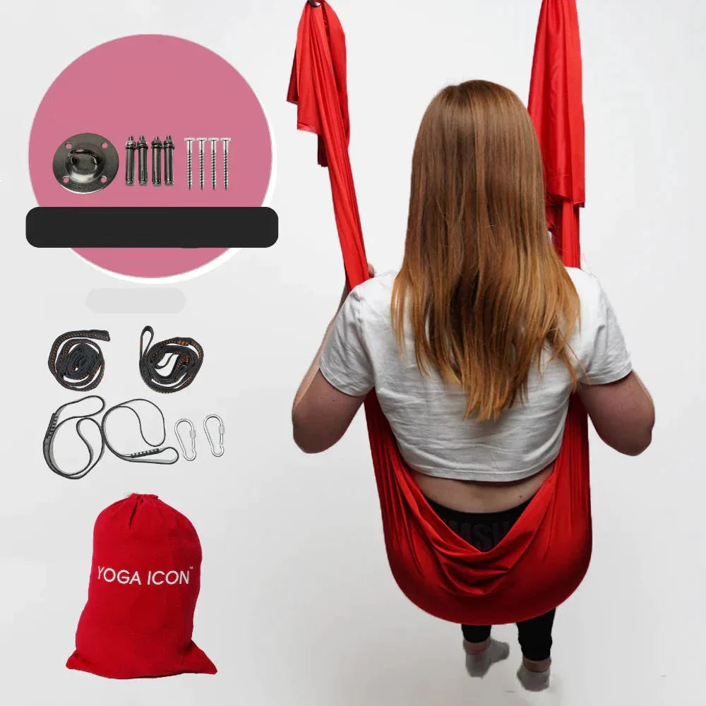 Variant image for Aerial Yoga Hængematte Blå Justerbar Polyester-2