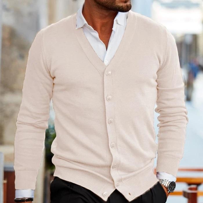 Cardigan Til Herre Moderne Design Blød Materiale