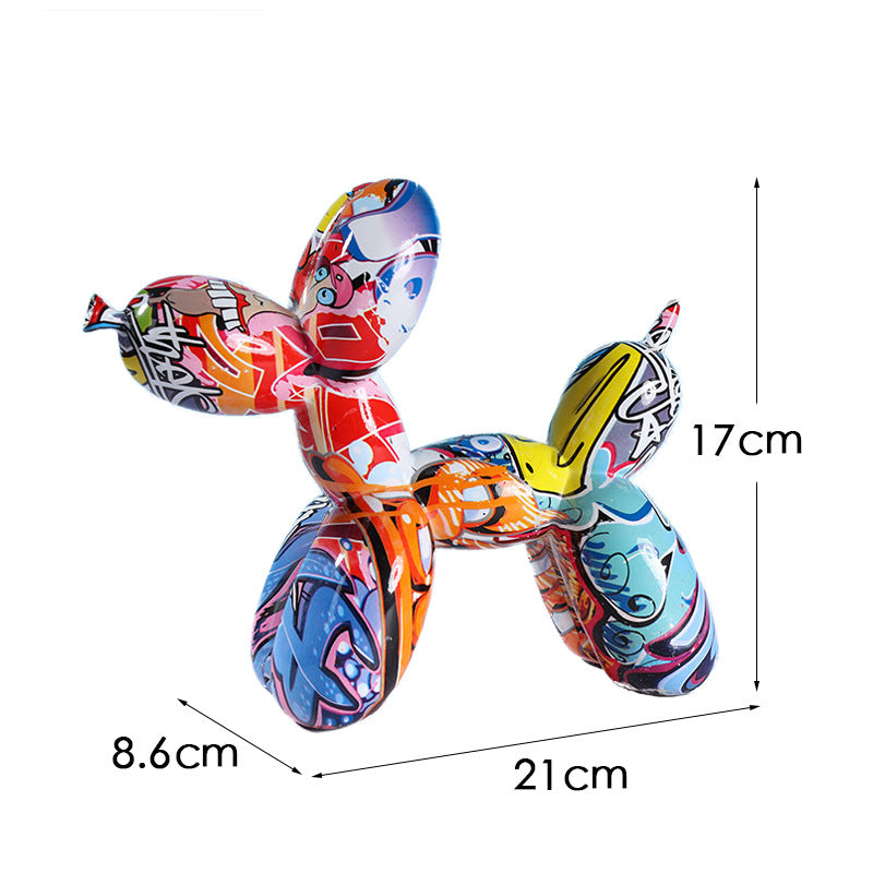 Ballonhund Skulptur Dristig Polyresin Moderne Kunst Dekoration