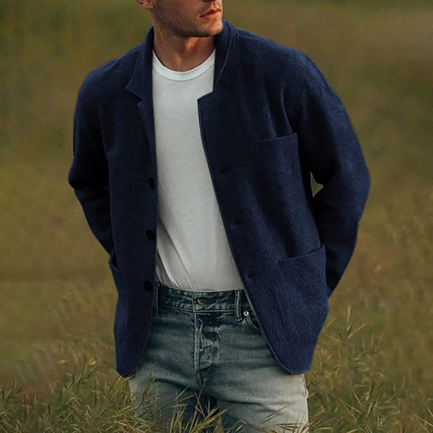Herre Blazer Casual Komfortabelt Design