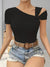 Variant image for Dame Asymmetrisk Bluse Blødt Stof Moderne Design-25