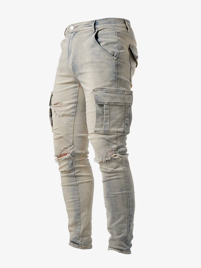 Variant image for Herre Cargo Bukser Slim Fit 100% Bomuld Moderne Stil-12