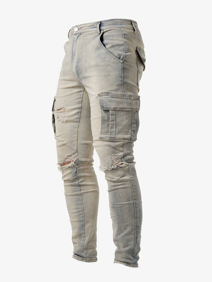 Variant image for Herre Cargo Bukser Slim Fit 100% Bomuld Moderne Stil-12