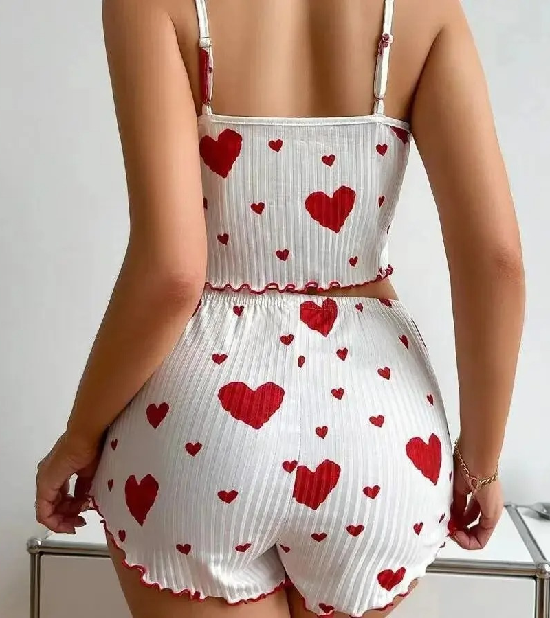 Åndbart hjerte-nattøj til kvinder