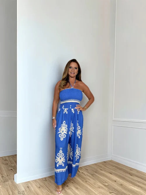 Kvinders Halter Jumpsuit Elegant Polyester-6