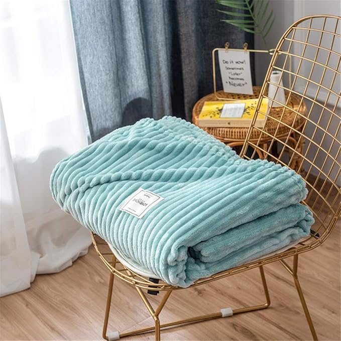 Stribet flannel-tæppe