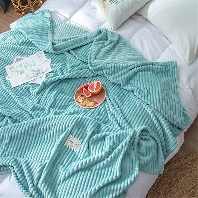 Stribet flannel-tæppe