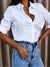 Skjortebluse Dame V-Hals Let Materiale Casual-3