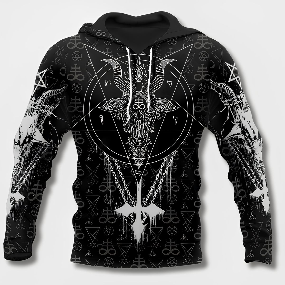 Variant image for Hoodies Mænd Viking Stil Hættetrøje 100% Bomuld-49