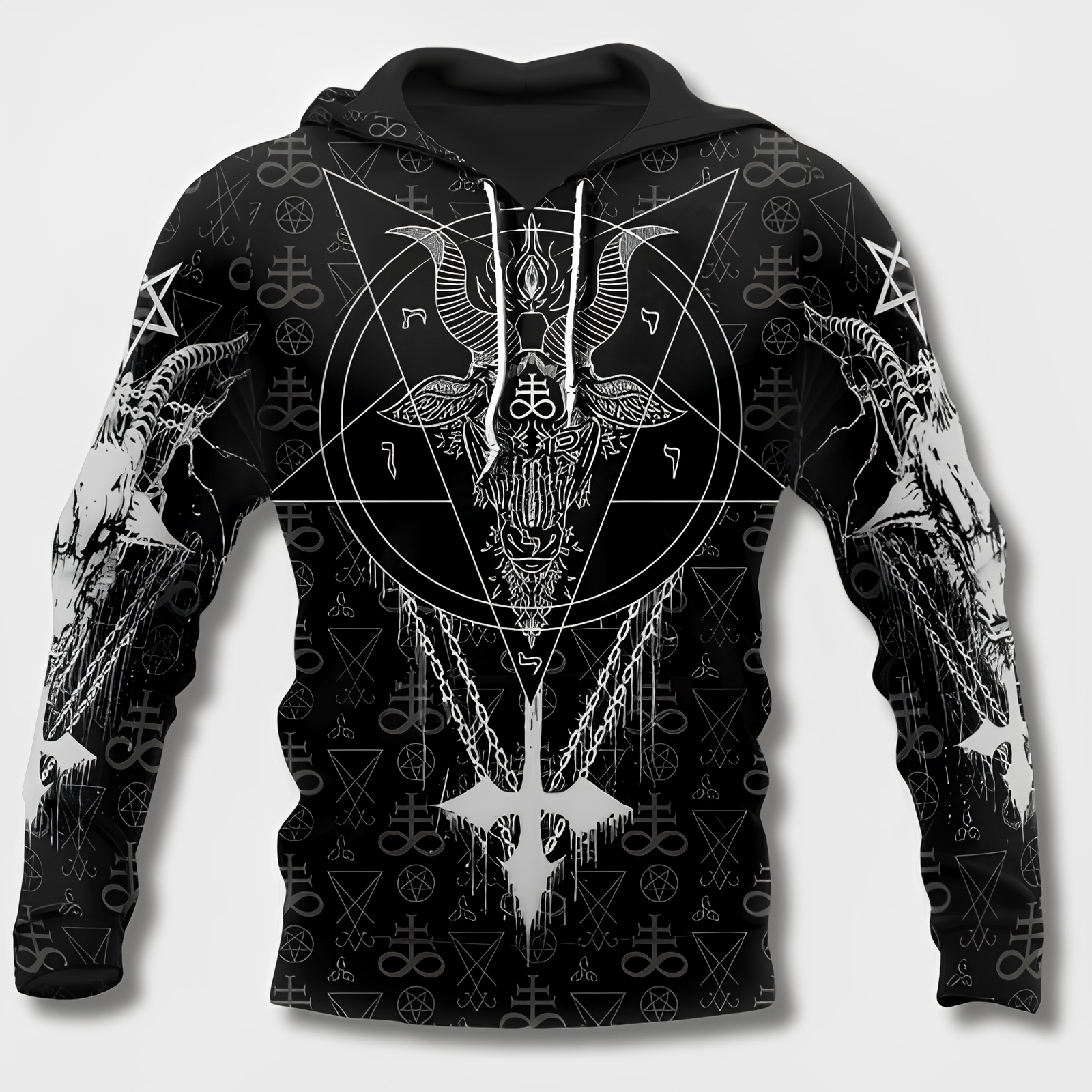 Variant image for Hoodies Mænd Viking Stil Hættetrøje 100% Bomuld-49