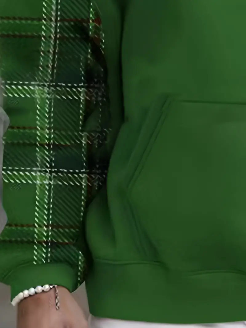 Hoodies Mænd Rudemønster 100% Bomuld Casual Komfortabel-4