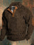 Herre Fleece Sweater Retro Polyester Blended 3