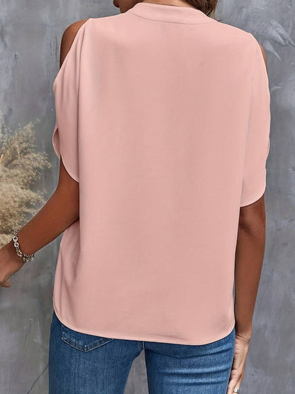 Dame Skulderfri Bluse Lette Stof Elegant-2