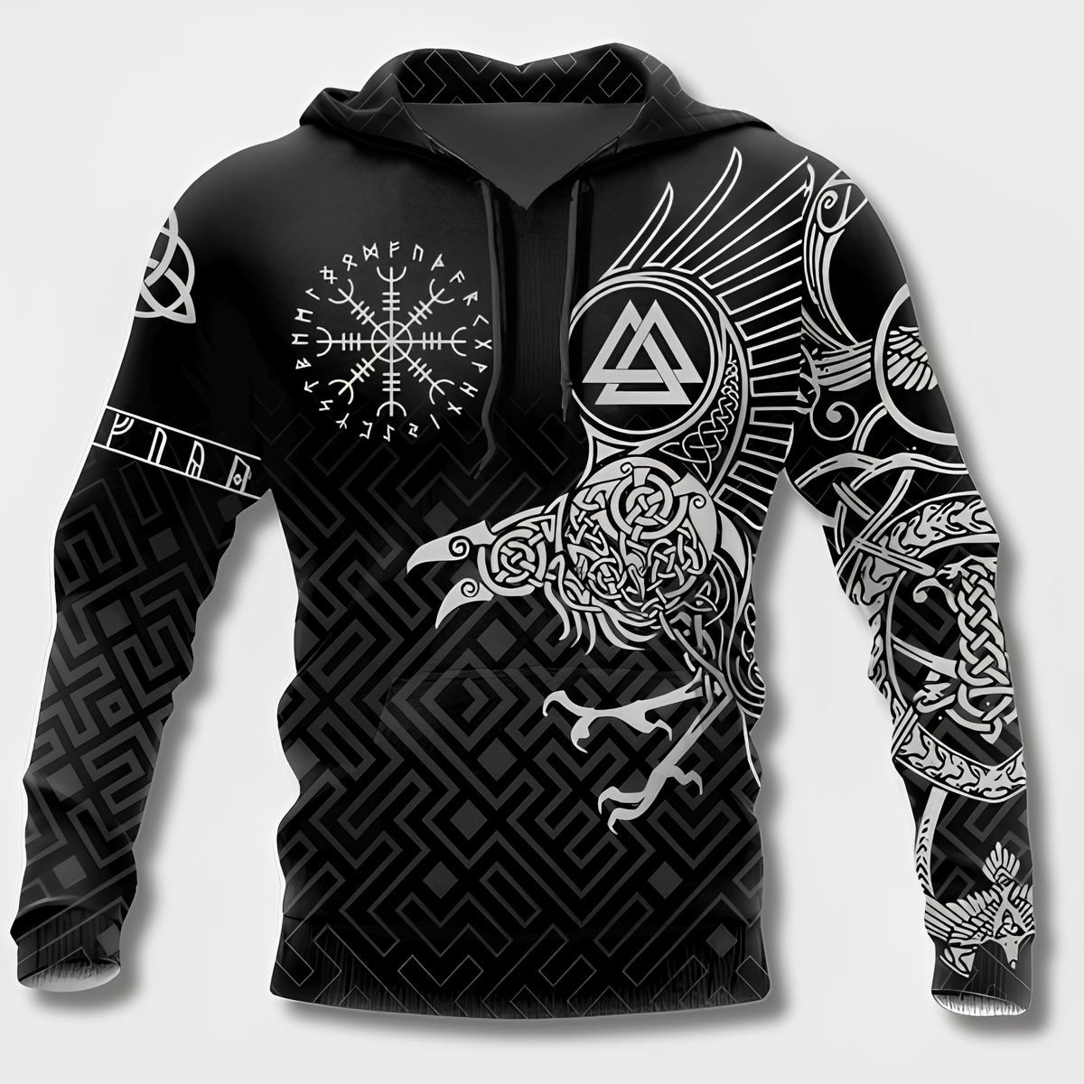 Variant image for Hoodies Mænd Viking Stil Hættetrøje 100% Bomuld-54