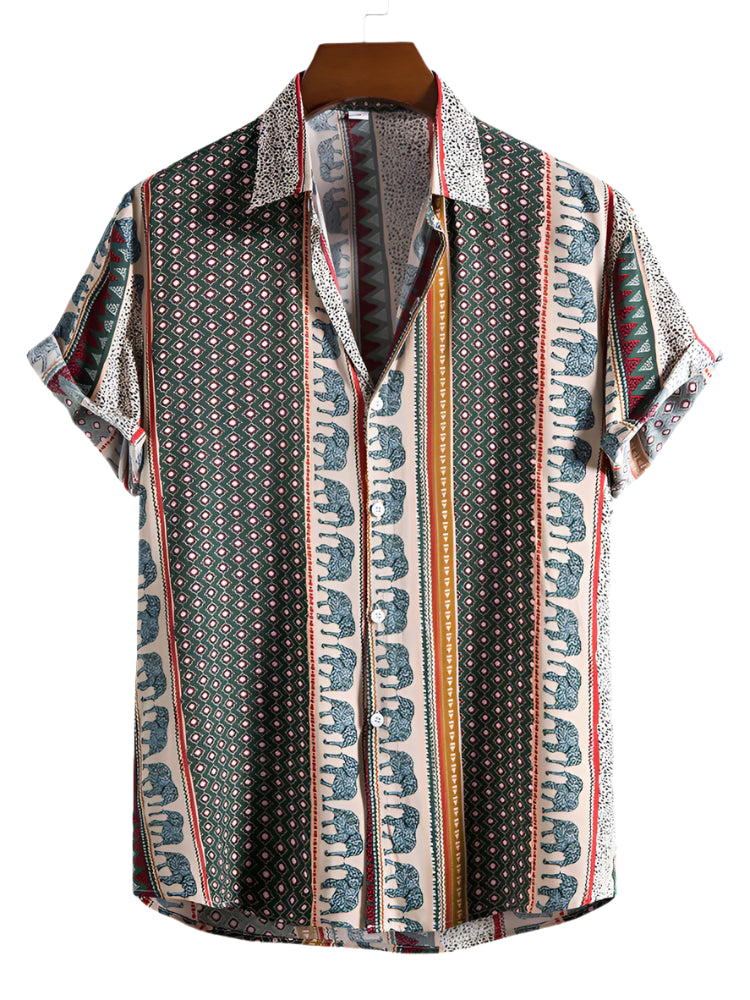 Herre T Shirt Vintage Look 100% Bomuld Sommer Afslappet Pasform-1