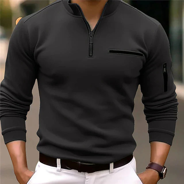 Variant image for Herre Sportpolo Shirt Monokrom Ståkrave 100% Bomuld-14