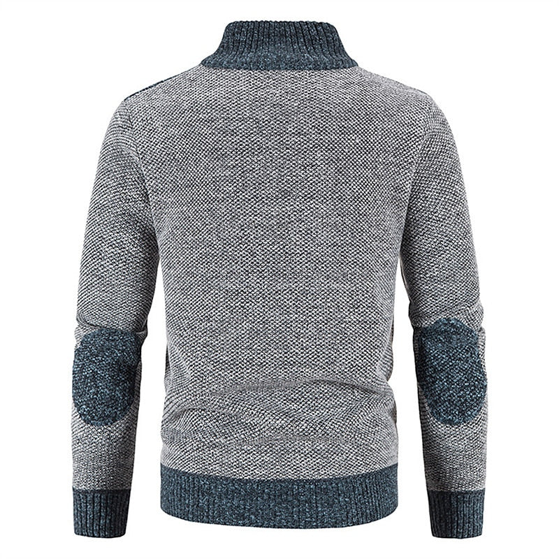 Herre Vest med Lynlås og Blød Indersweater i Luksusmateriale