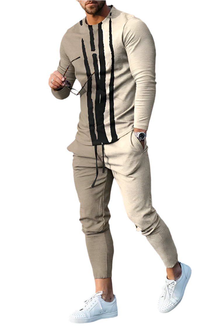 Tracksuit Mænd Italiensk Stil Komfortabel Polyester-1