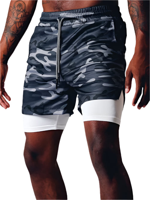 Herre Sportshorts 2-i-1 med Fugtdræningsteknologi 1