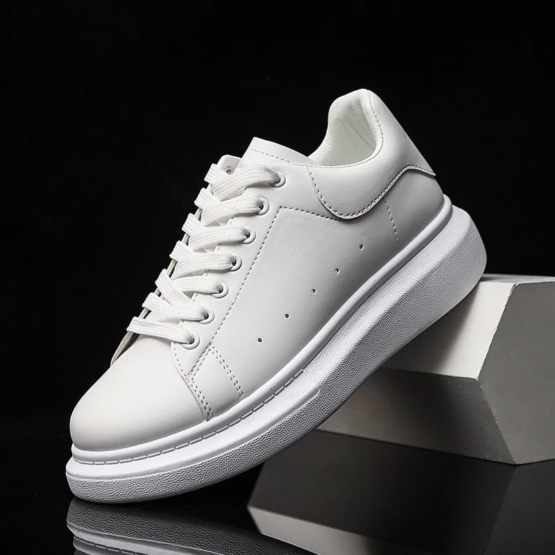 Herre Sneakers Urban Stilfuld Læder Med Stødabsorberende Sål 3