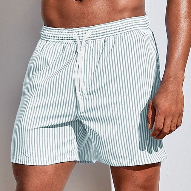 Badeshorts Mænd Stribet Design Til Strand og Pool 1