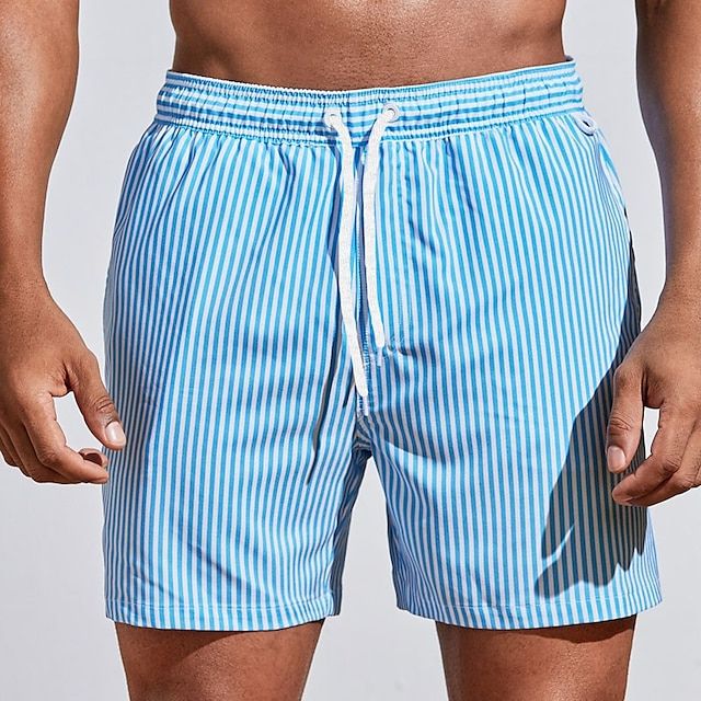 Badeshorts Mænd Stribet Design Til Strand og Pool 2