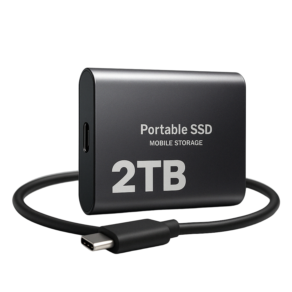 Bærbar SSD-lagring Ekstern højhastigheds USB-C 1050 MB/s 0