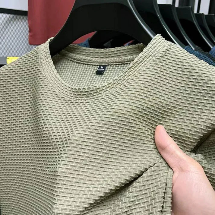 Herre T Shirt Korte Ærmer Åndbart Mesh Trænings T Shirt-2