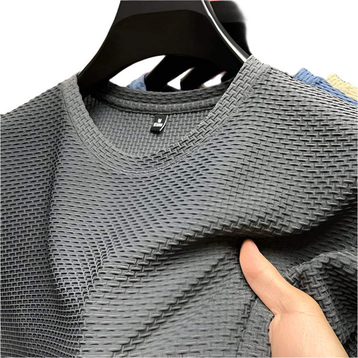 Herre T Shirt Korte Ærmer Åndbart Mesh Trænings T Shirt-1