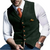 Herre Vest Gitter Design Uld Skræddersyet-1