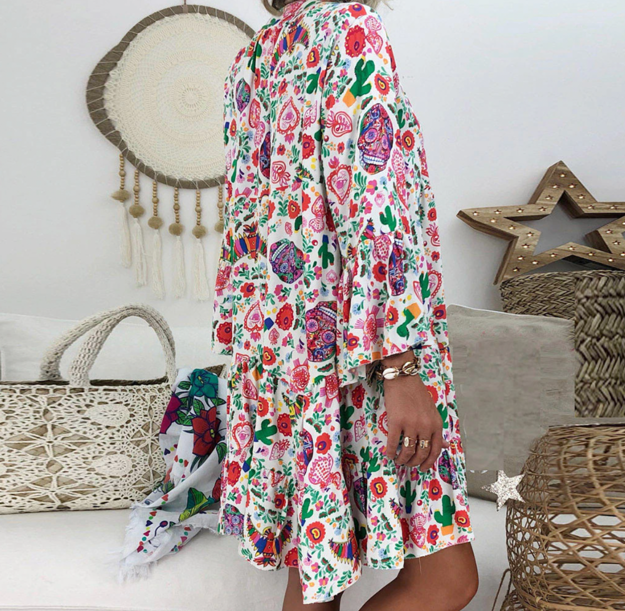 Kvinders Kjole Moderne Design 100% Polyester-4