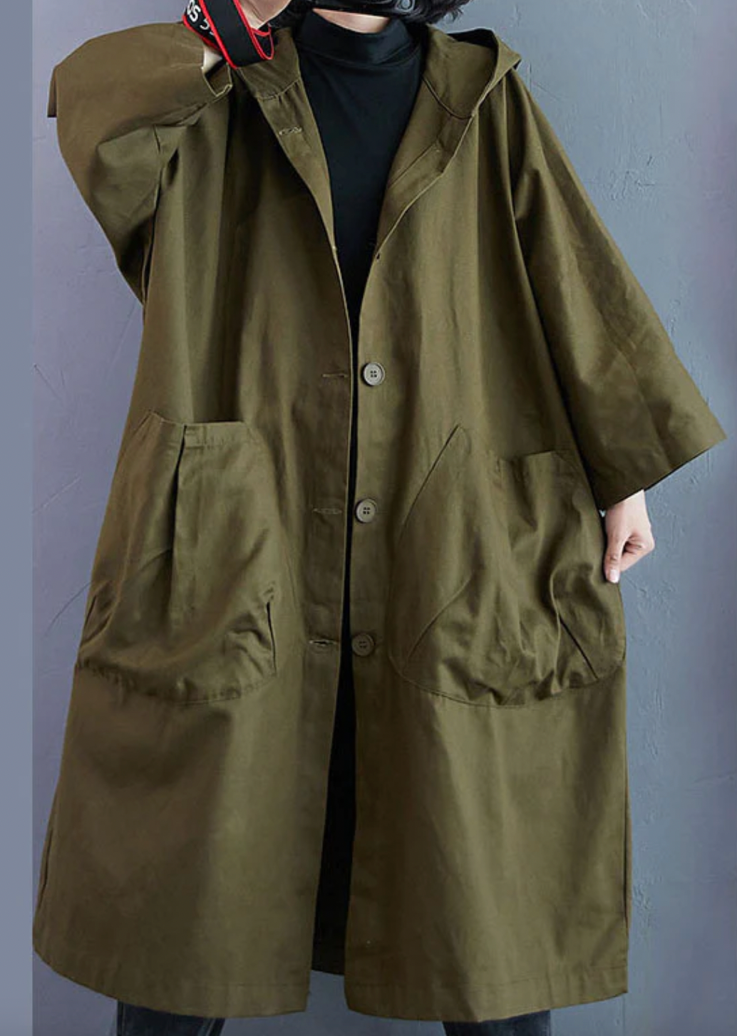 Kvinders Lang Jakke Moderne Højkvalitets Stof-2