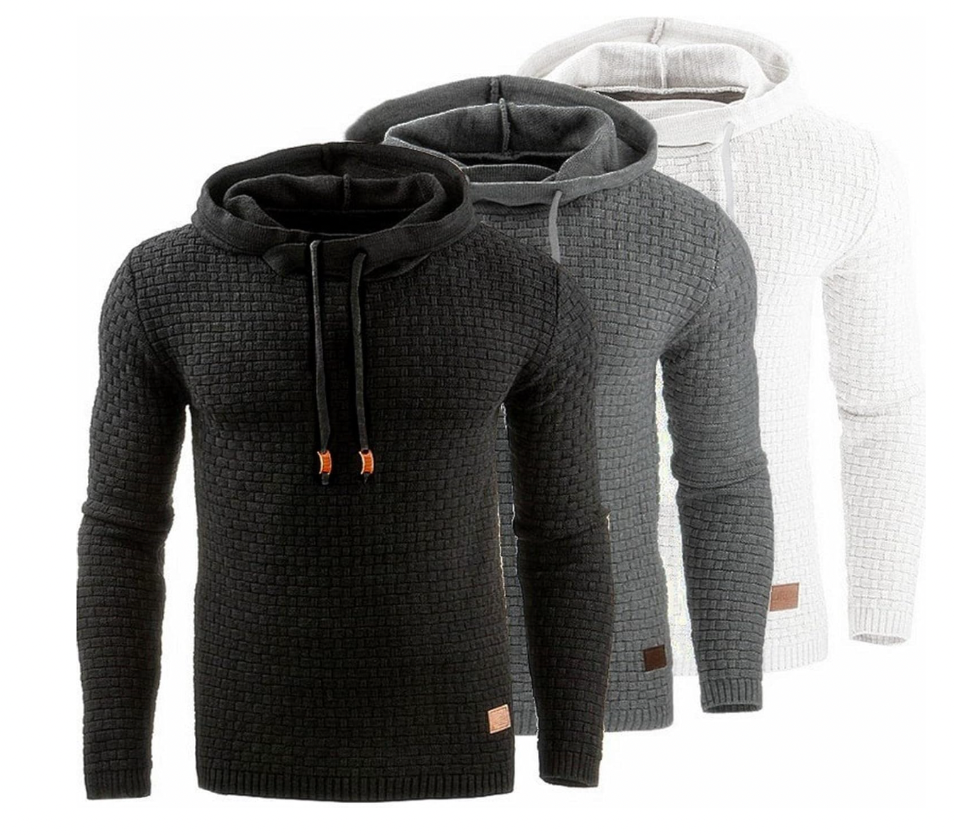 Hoodies Mænd Komfortabel 100% Bomuld Hættetrøje til Mænd Moderne Design-1